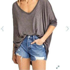Free People Catch Waves Burnout Oversized T-Shirt